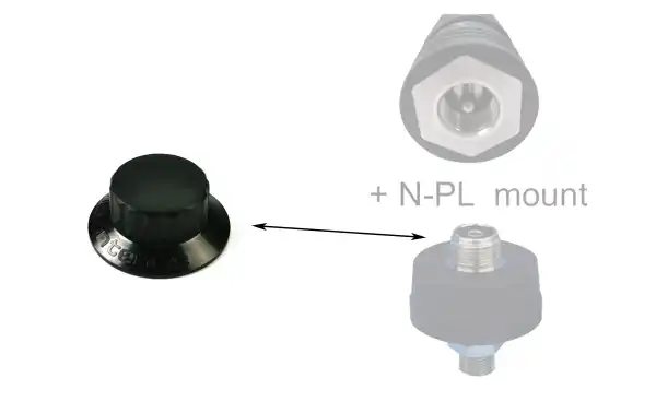 Tampa N-PL-AS CAP SIRIO para cobrir e proteger as tomadas PL da água