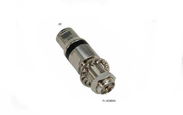 Adaptateur SIRIO pour antennes avec filetage femelle 3/8 à PL SO-239