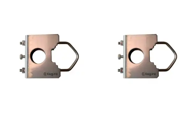 SIX-282 Support X 2 colliers de mât en acier inoxydable 28 mm pour antennes