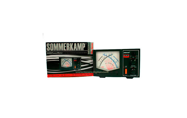 SKM6130 SOMMERKAMP  medidor de 1,6 - 200 mhz y  125 - 525 mhz. SWR y potencia  2 / 20 / 200 wat. Conectores N y PL
