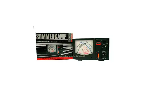 SKM6130 SOMMERKAMP medidor de 1,6 - 200 mhz y 125 - 525 mhz. SWR y potencia 2 / 20 / 200 wat. Conectores N y PL