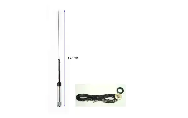 Lafayette Ares Black Kit C. 27 Mhz CB transceiver. AM / FM 4 watts + SLIM 145 ANTENNA + MULTI-ARTICULATED BASE SP100M