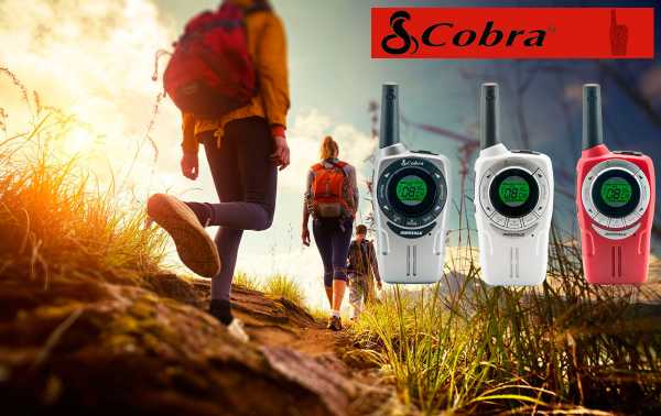 COBRA SM-660 Tres walkies PMR uso libre  colores rojo, plata, blanco