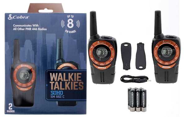 COBRA SM-662C Pair of copper-colored PMR walkies range 8 km