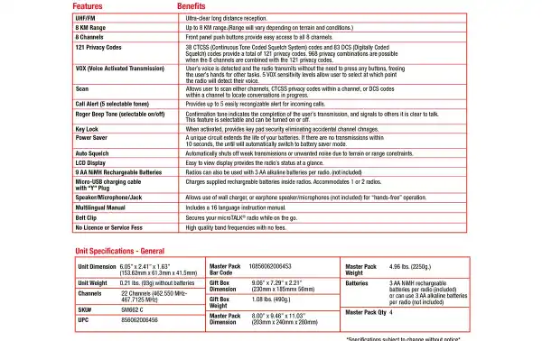 COBRA SM-662C Par de walkers PMR cor de cobre com alcance de 8 km