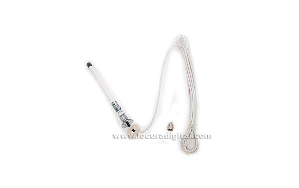 SMALL-VHF-RG58 BANTEN Marina Nautica VHF Antenna 156-162 Mhz. Reduced size 25 cms. + Cable length 5.5 m RG58