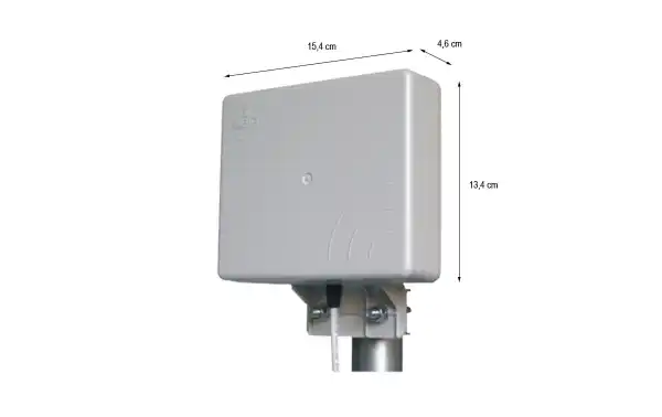 Dimensions (environ) du SIRIO SMP 5G LTE : 154 x 134 x 46 mm / 0,51 x 0,44 x 0,15 pi