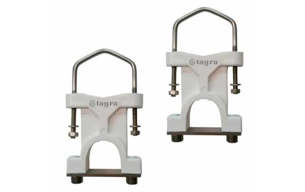 SN-35/2 Support X 2 clamps for 35 mm mast for antennas