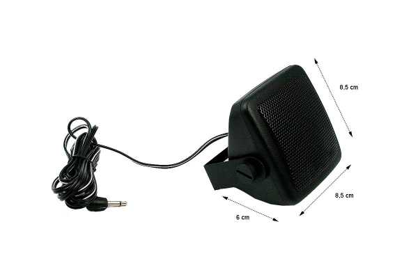 Haut-parleur externe FALKOS SP-11 5 watts, haut-parleur incliné avec support inclinable taille mesurée taille mesurée 8,5 x 8,5 x 6 cm Impédance: 8 ohms Puissance: 3 watts Max. Puissance: 6 watts Fréquence: 500 hz - 5000 hz