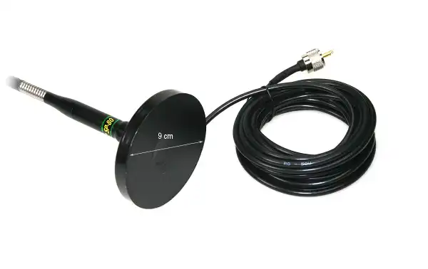 NAGOYA SP80B-BM90PL Antena Negra móvil magnética VHF-UHF conector PL