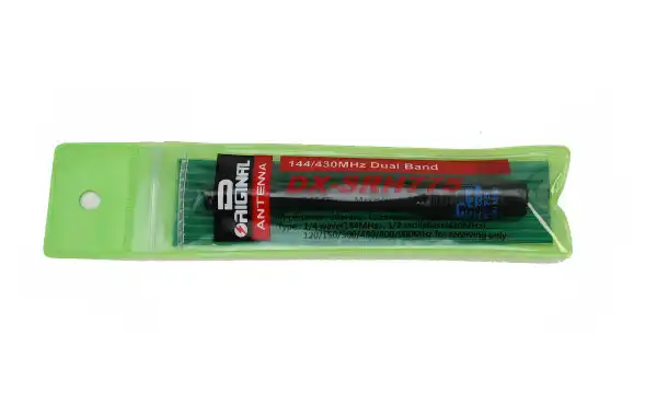 SRH775DX Antena telescopica VHF / UHF Bibanda conector SMA, Longitud extendida: 41 cm Longitud plegada: 11 cm. Potencia: 10 w