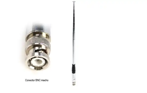 Antenne télescopique SIRTEL SRT-W-102BNC 27 Mhz et 25-300 Mhz - BNC mâle