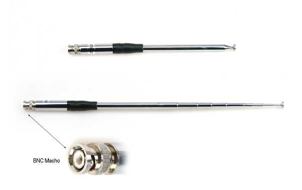 SIRTEL SRT-W-102BNC Telescopic antenna 27 Mhz and 25-300 Mhz - BNC male