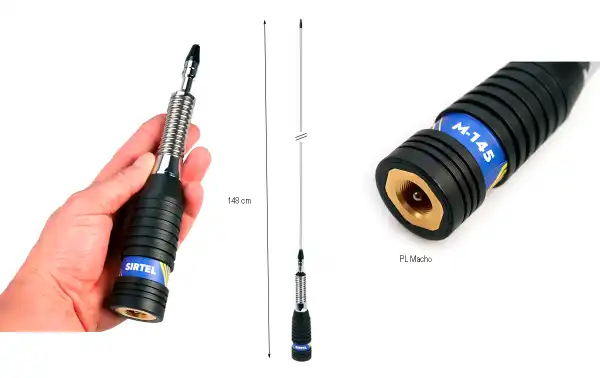 SIRTEL SRT-M145RA Antena CB 27Mhz. (solo antena,sin base y sin cable) 