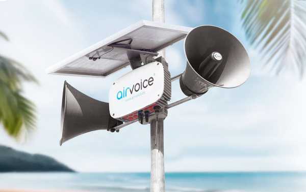AIRVOICE PLAYA Sistema de Megafonia inalámbrica para playas