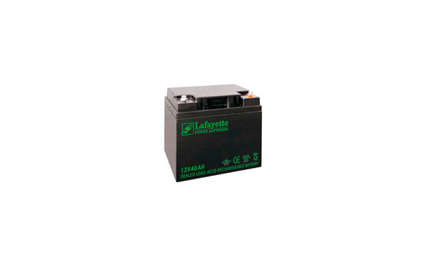 SW-12400 BATERIA DE PLOMO RECARGABLE Lafayette Power VOLTAGE 12V. Capacidad 40 amperios. Terminal: T16