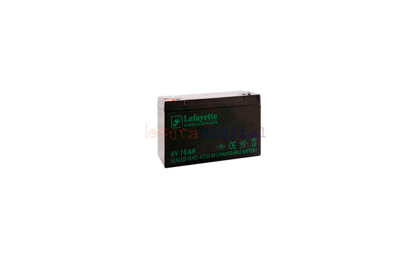 SW 6100 BATERIA  DE PLOMO RECARGABLE Lafayette Power VOLTAGE 6 V. Capacidad 10,0 amperios. Terminal: T1