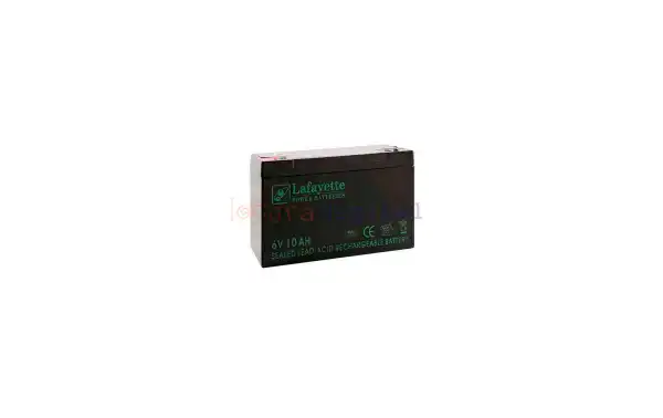 SW 6100 BATERIA DE PLOMO RECARGABLE Lafayette Power VOLTAGE 6 V. Capacidad 10,0 amperios. Terminal: T1