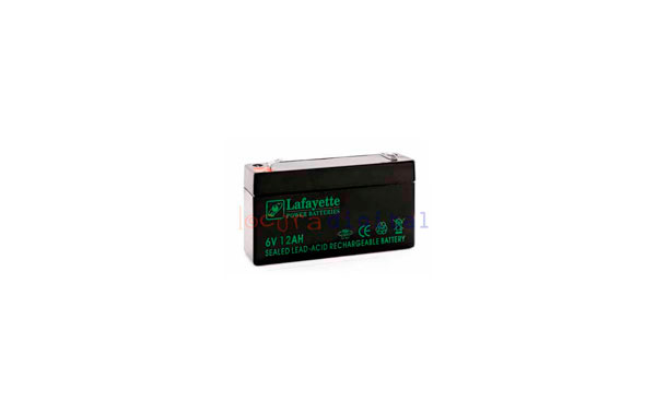 BATERIA DE PLOMO RECARGABLE Lafayette Power VOLTAGE 6V. Capacidad 12 amperios. Terminal: T1