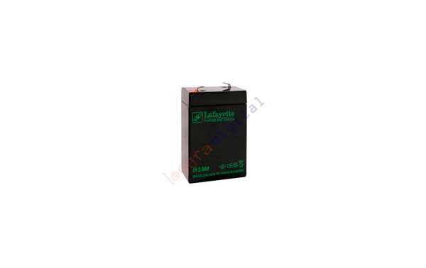 SW 628 BATERIA  DE PLOMO RECARGABLE Lafayette Power VOLTAGE 6 V. Capacidad 2,8 amperios. Terminal: T1