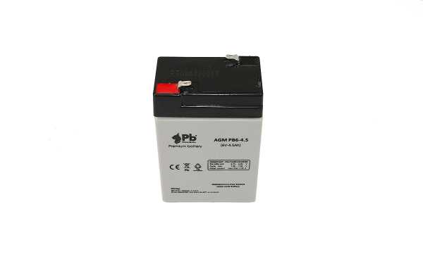 SW645 AGM Bateria Tensão do cabo 6 V, capacidade 4,5Ah terminal T1