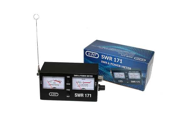 K-PO SWR-171 SWR mètre et wattmètre pour CB, avec 2 instruments