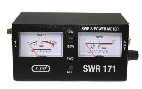 K-PO SWR-171 SWR meter and wattmeter for CB, with 2 instruments
