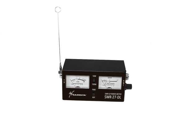 Compteur et wattmètre Sadelta SWR-27DL SWR pour CB, avec 2 instruments