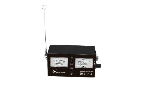 Sadelta SWR-27DL SWR meter and wattmeter for CB, with 2 instruments