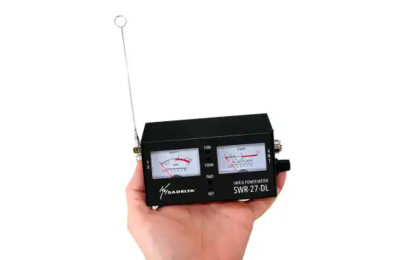 Sadelta SWR-27DL SWR meter and wattmeter for CB, with 2 instruments