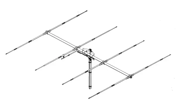 SYRIO SY-4. Antenna CB Direcitva YAGI of 4 elements for CB 27 Mhz