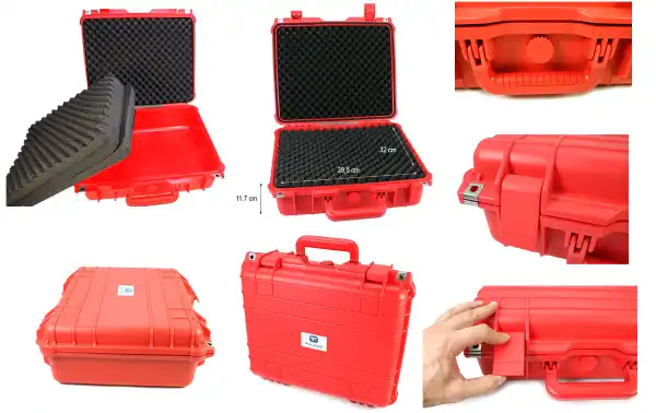 Dimension : 430 x 380 x 154 mm / espace intérieur : 395 x 320 x 117 mm