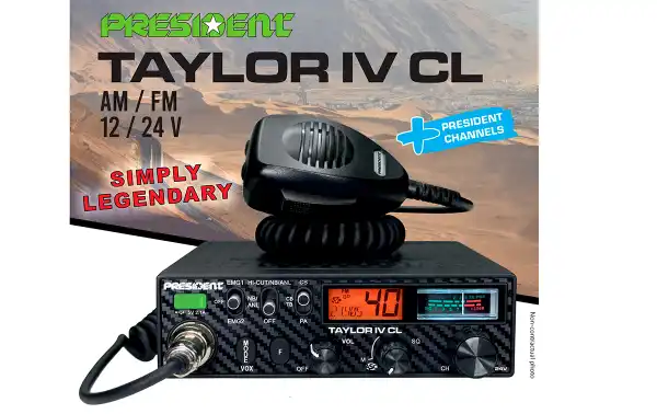 President TAYLOR-CL CB27 Transmitter voltage 12/24 v CH 40 Channels
