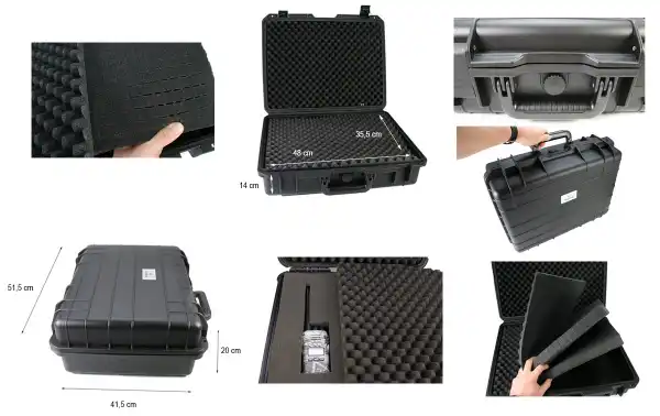 TAK515BL Large reinforced ABS suitcase Color BLACK 51.5 x 41.5 x 20 cm