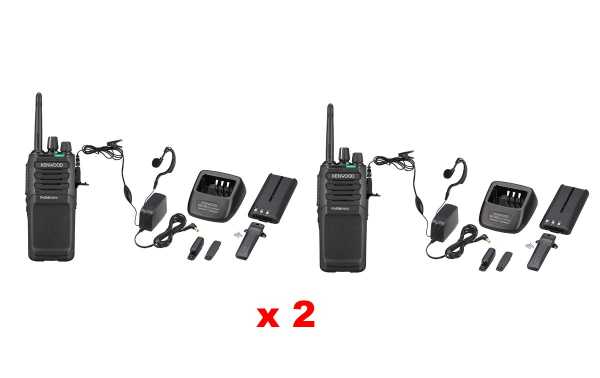 TK3701D-KIT2 KENWOOD Pack de deux walkies analogiques-numériques PMR446 gratuits