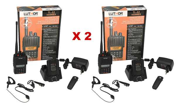 LUTHOR TL-22 HAMMER KIT2 pack dois walkies VHF144 mhz