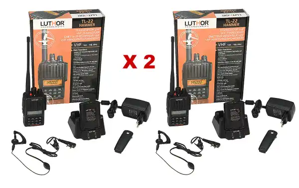 LUTHOR TL-22 HAMMER KIT2 pack dois walkies VHF144 mhz