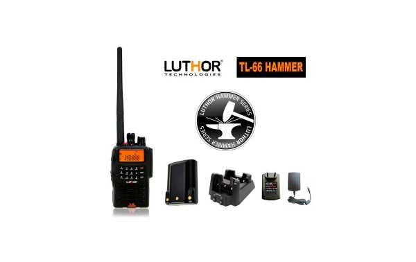 LUTHOR TL-66 HAMMER Walkie doble banda VHF/UHF.  IP-65 + BATERIA ALTA CAPACIDAD TLB-409