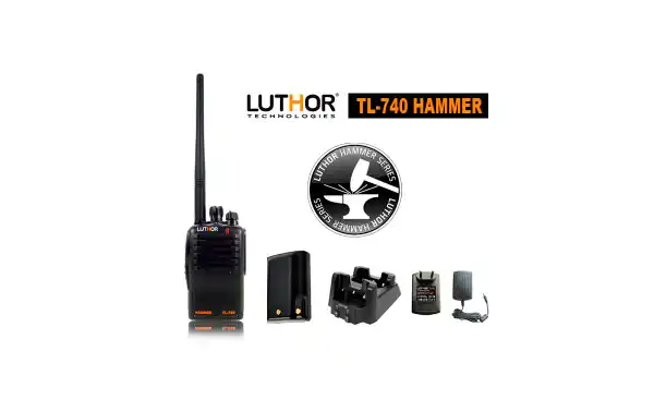 LUTHOR TL-740 HAMMER Walkie PROFESIONAL VHF 16 CANALES
