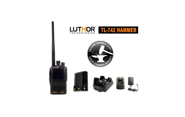 LUTHOR TL-742 HAMMER Walkie PROFESIONAL UHF 16 CANALES
