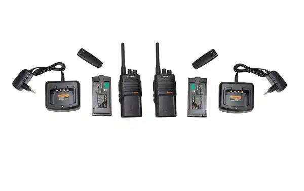 LUTHOR TL446-KIT2 Pareja de dos walkies. Uso Libre Profesional PMR 446. + 2 pinganillos de regalo.