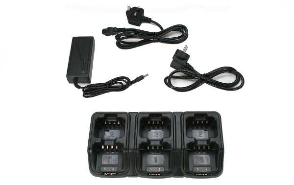 LUTHOR TLC426X6 Chargeur pour 6 walkies TL-410, TL-412, TL-446 et TL-446 PRO