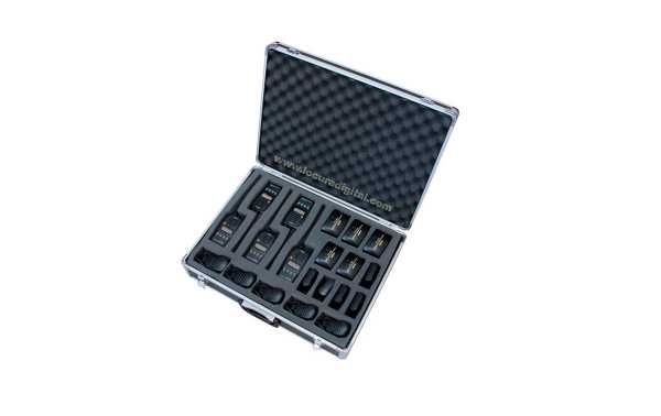 TLCASE05 LUTHOR Maleta de aluminio color negro  para 5 unidades walkies LUTHOR