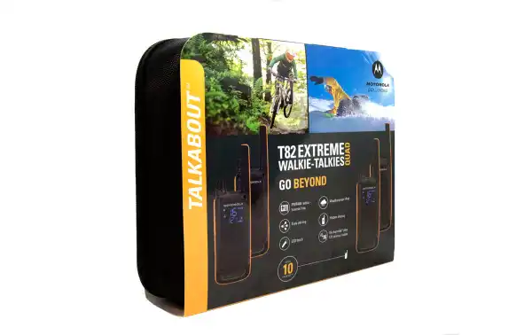 MOTOROLA TLKR T82-EXTREM pareja de walkies uso libre +2 PINGANILLOS