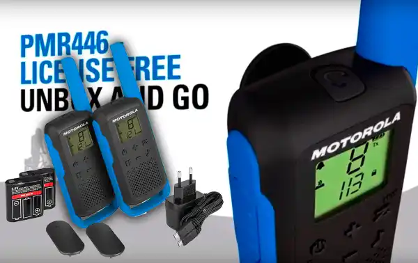 MOTOROLA TLKR T62 par de walkies uso livre PMR446 cor azul