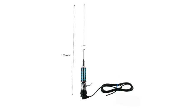 LEMM-TURBO-2001Antena de giro clássica CB 27 mhz Comprimento 200 cm Preto