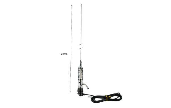 LEMM-TURBO-2001-NEPLA Antenne pliante CB27 mhz Longueur 200 cm Noir