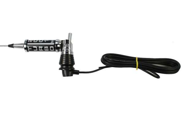 Antenne CB LEMM AT-3001 TURBOSTAR Noir 200 Cm, Avec Câble RG58 De 4 M 26 5 28 Mhz Pliable Fabriquee En Italie
