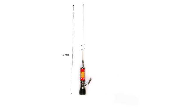 LEMM TURBO2001 Antena abatible CB 27 Mhz longitud 200 cm colores bandera España 