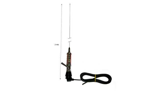 LEMM TURBO2001 SPACE CB 27 mhz folding antenna Length 200 cm Chrome